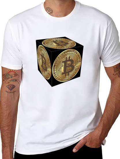 Bitcoin Cube Graphic Tee - Crypto Currency Fashion