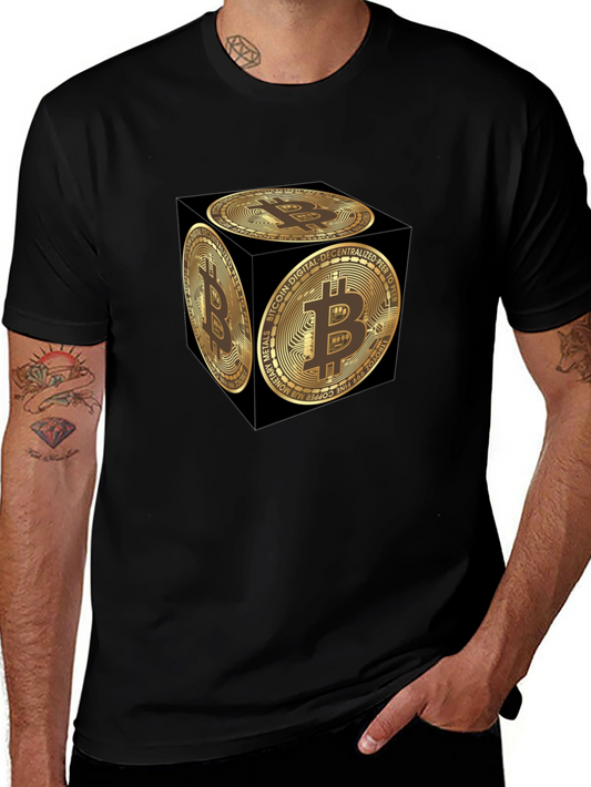 Bitcoin Cube Graphic Tee - Crypto Currency Fashion