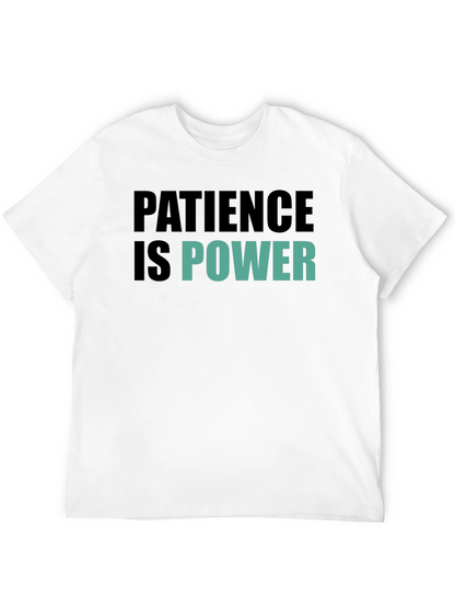Patience is Power Graphic Tee - Motivational Black T-Shirt