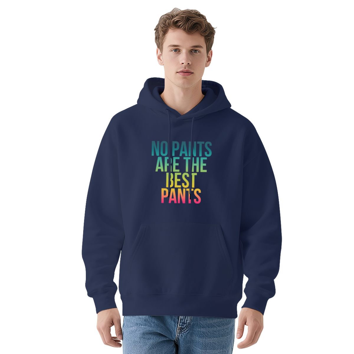 Funny No Pants Gradient Text Unisex Hoodie