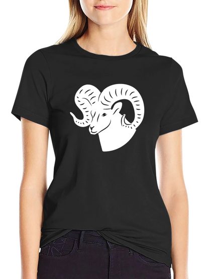 Ram Graphic Tee - Black Cotton Blend