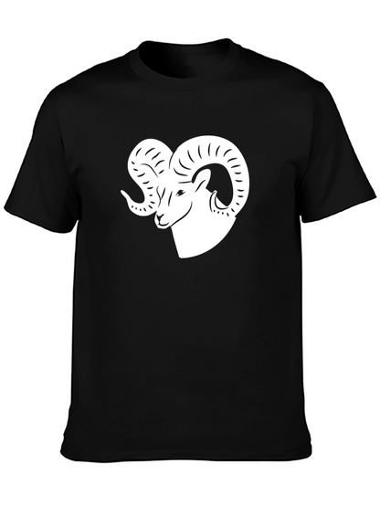 Ram Graphic Tee - Black Cotton Blend