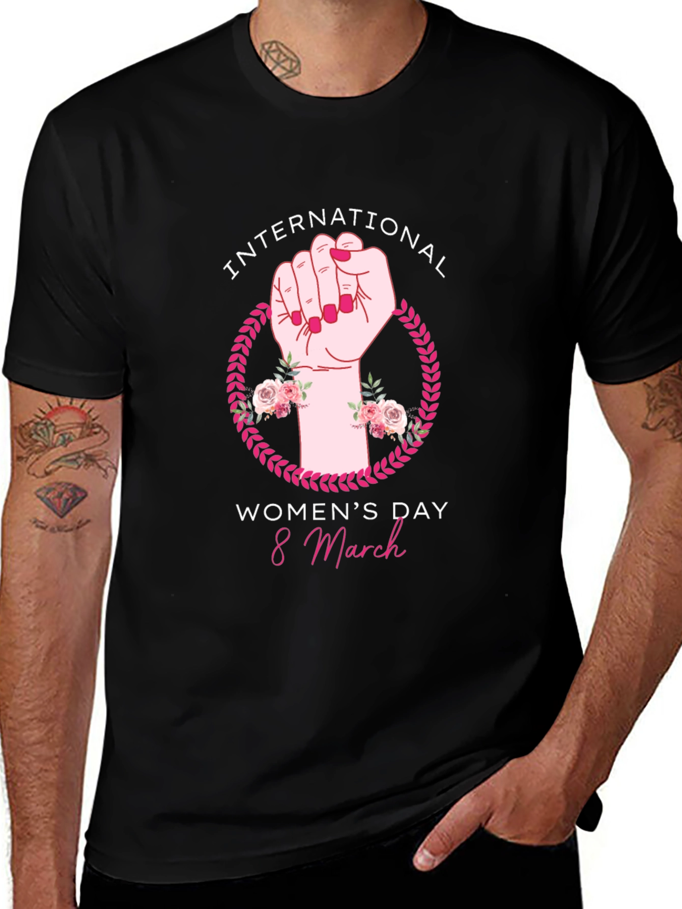International Womens Day Black T-Shirt