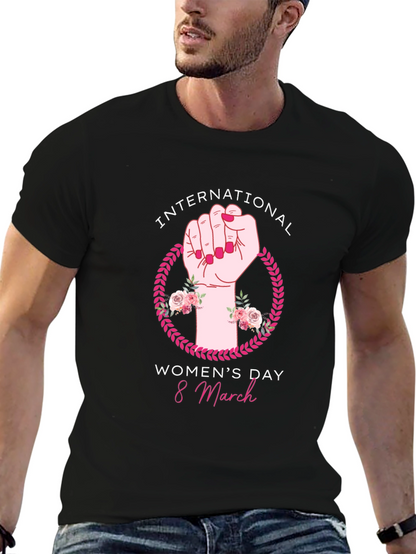 International Womens Day Black T-Shirt