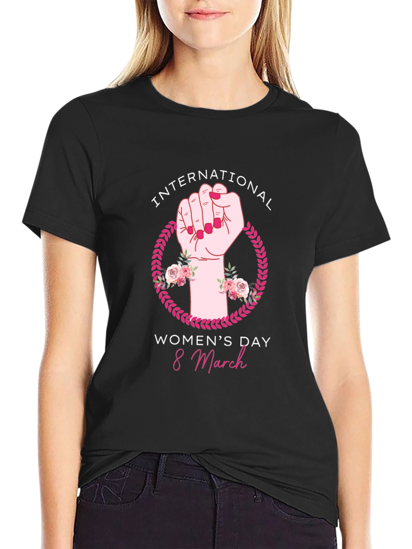 International Womens Day Black T-Shirt