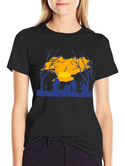Zombie Graveyard Sunset T-Shirt