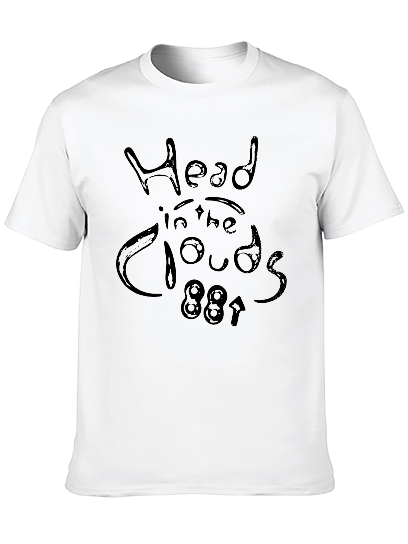 Head in the Clouds Black Graphic T-Shirt