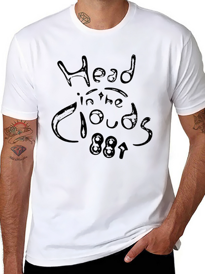 Head in the Clouds Black Graphic T-Shirt