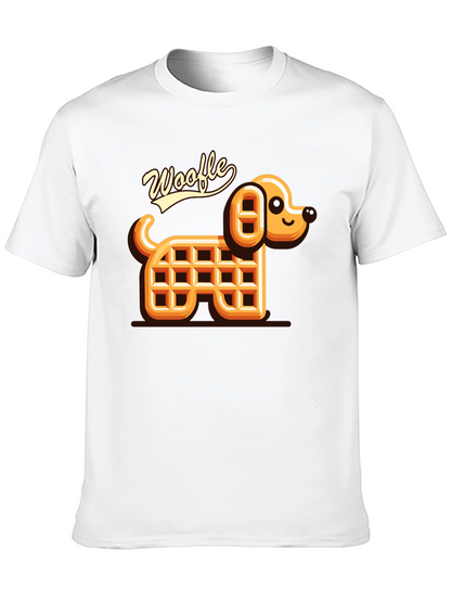 Woofle Waffle Dog Black T-Shirt