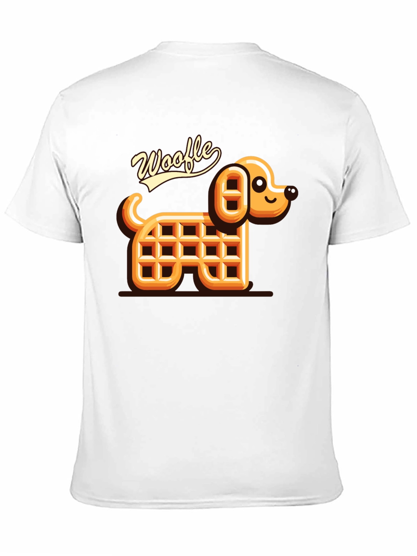 Woofle Waffle Dog Black T-Shirt