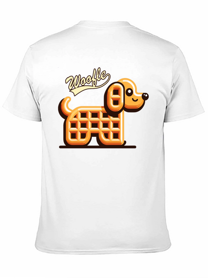 Woofle Waffle Dog Black T-Shirt
