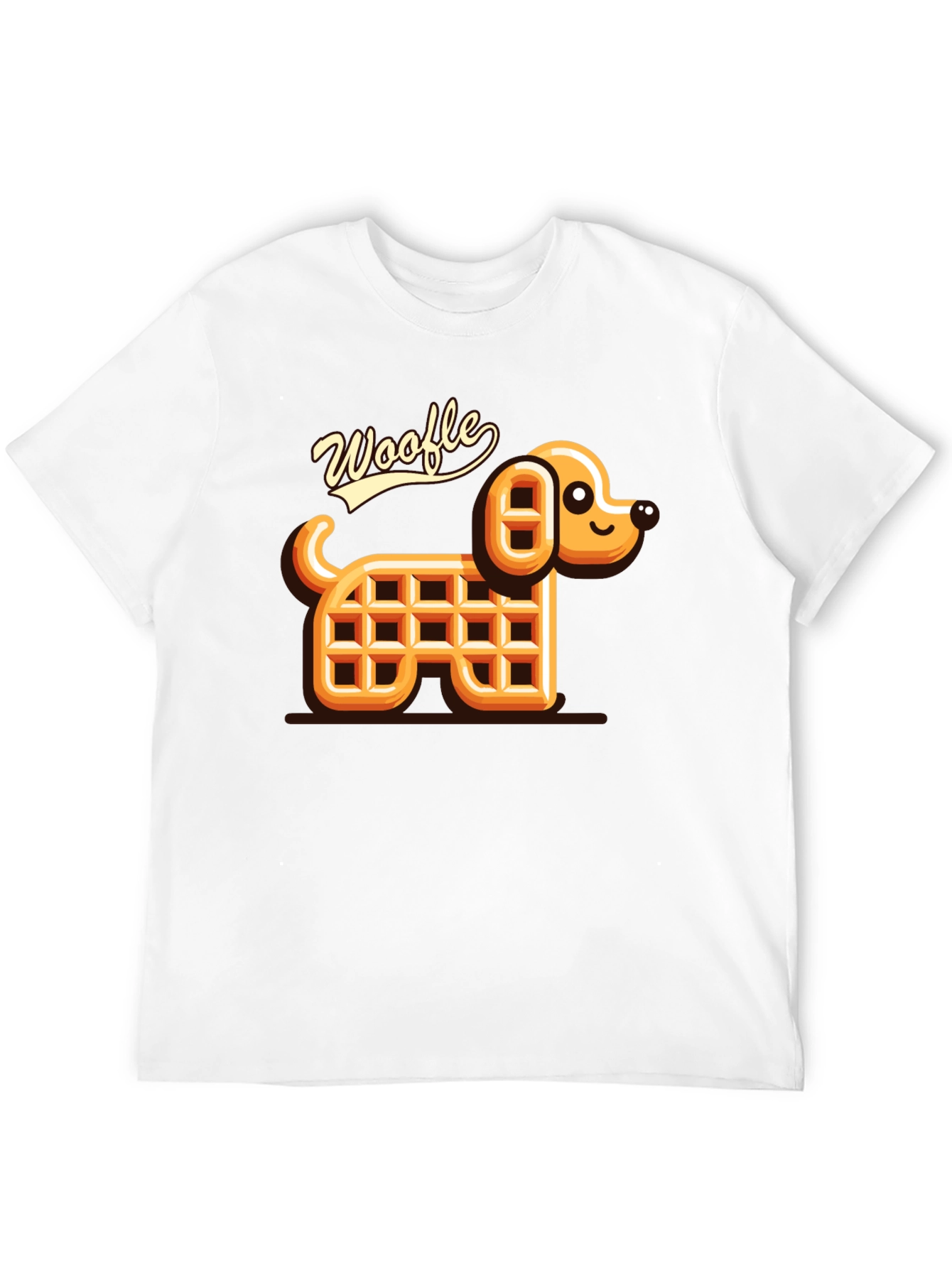 Woofle Waffle Dog Black T-Shirt