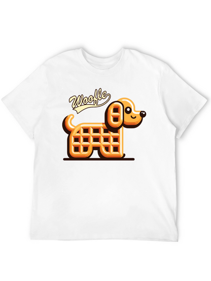 Woofle Waffle Dog Black T-Shirt