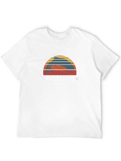 Fishing T-Shirt Fisherman Gift Retro Style Tee