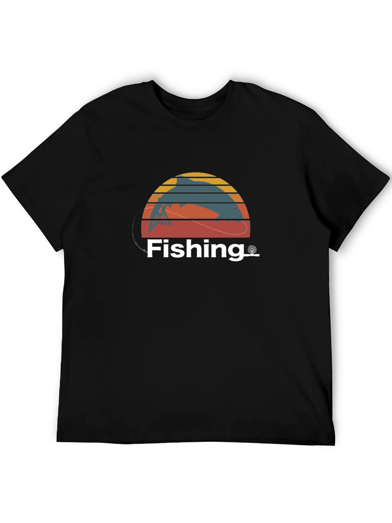 Fishing T-Shirt Fisherman Gift Retro Style Tee