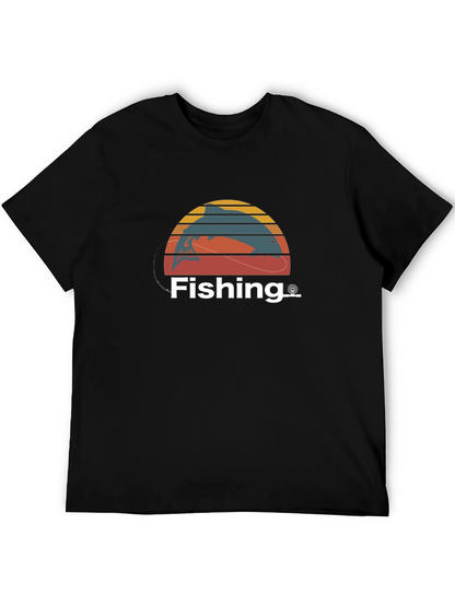 Fishing T-Shirt Fisherman Gift Retro Style Tee