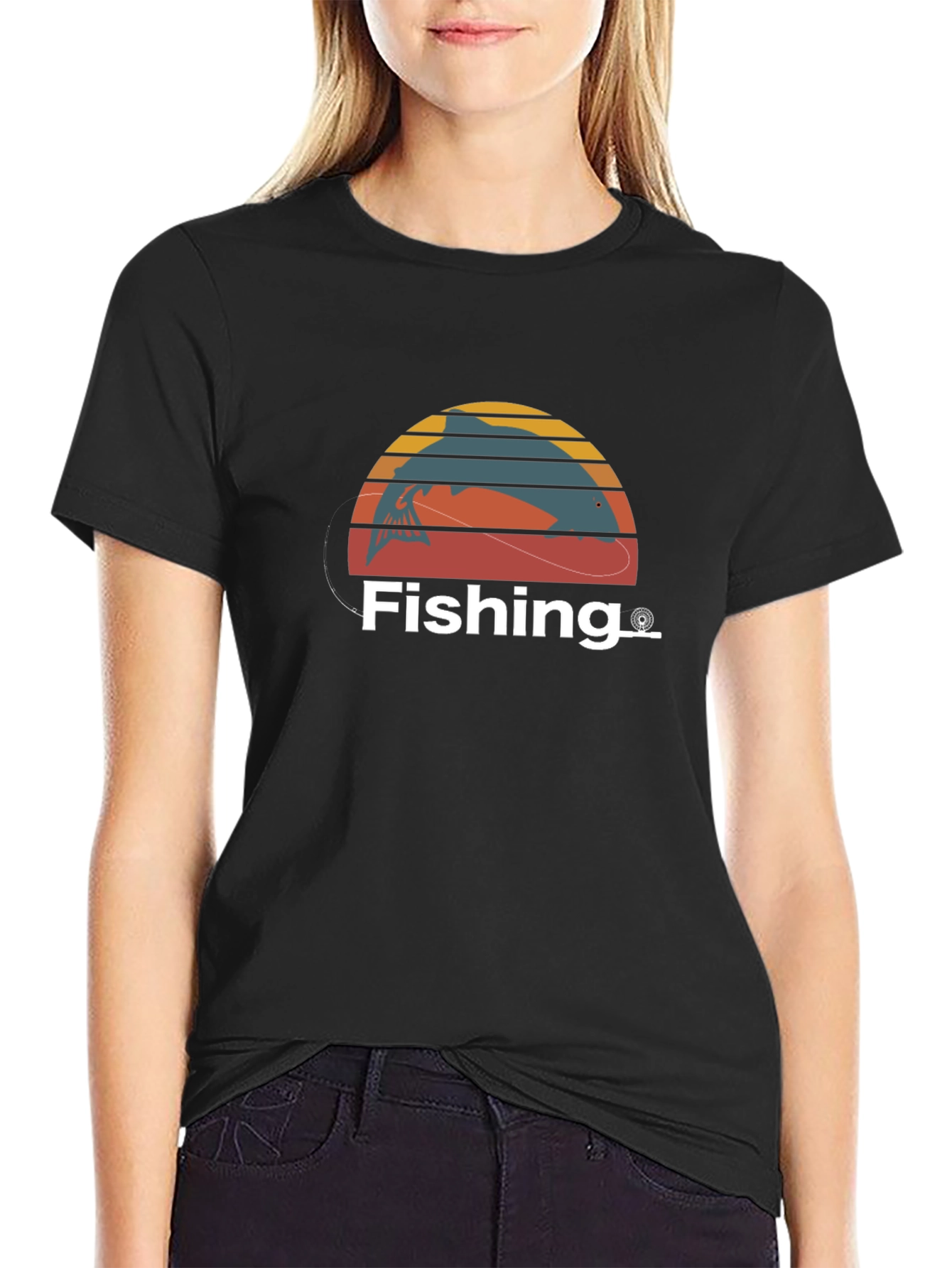Fishing T-Shirt Fisherman Gift Retro Style Tee