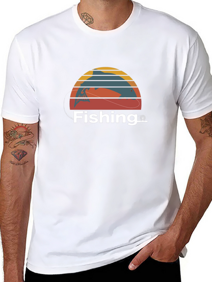 Fishing T-Shirt Fisherman Gift Retro Style Tee
