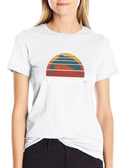 Fishing T-Shirt Fisherman Gift Retro Style Tee