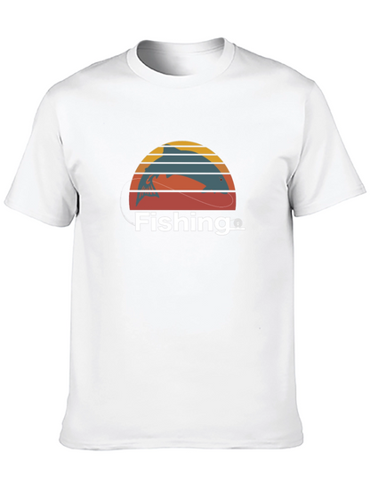 Fishing T-Shirt Fisherman Gift Retro Style Tee
