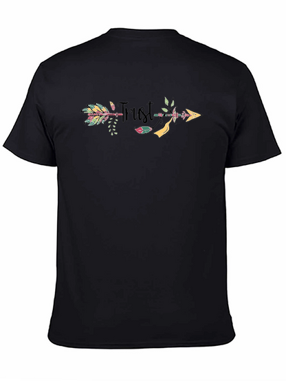 Trust Arrow Graphic Print Black T-Shirt