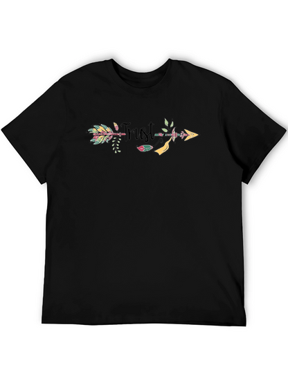 Trust Arrow Graphic Print Black T-Shirt