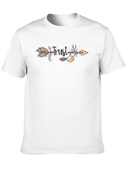 Trust Arrow Graphic Print Black T-Shirt