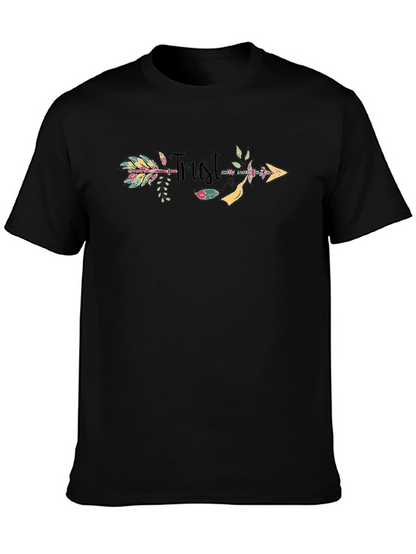 Trust Arrow Graphic Print Black T-Shirt