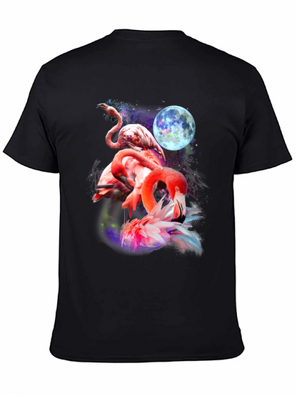 Flamingo Moon Graphic T-Shirt - Unique & Stylish