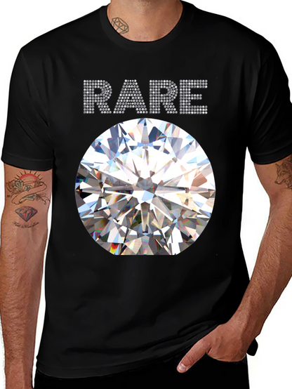 Mens Rare Diamond Graphic Black T-Shirt
