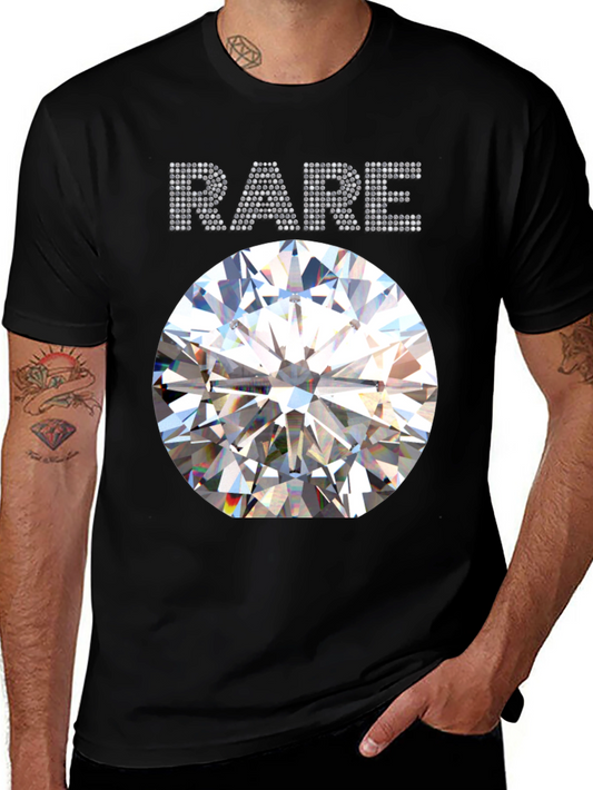Mens Rare Diamond Graphic Black T-Shirt