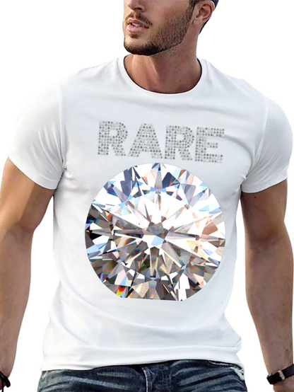Mens Rare Diamond Graphic Black T-Shirt