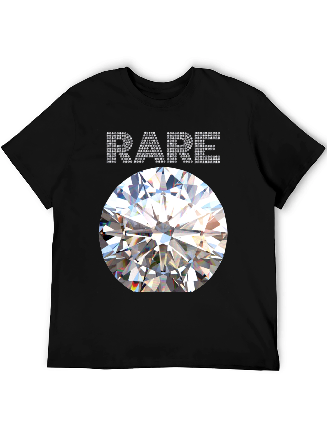 Mens Rare Diamond Graphic Black T-Shirt