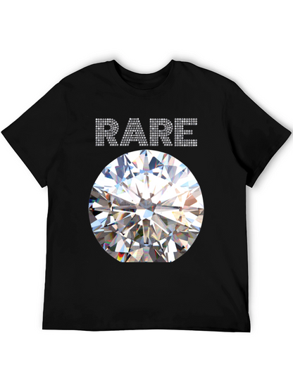 Mens Rare Diamond Graphic Black T-Shirt