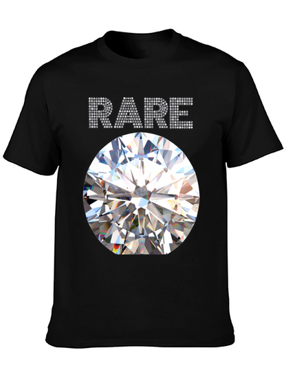 Mens Rare Diamond Graphic Black T-Shirt