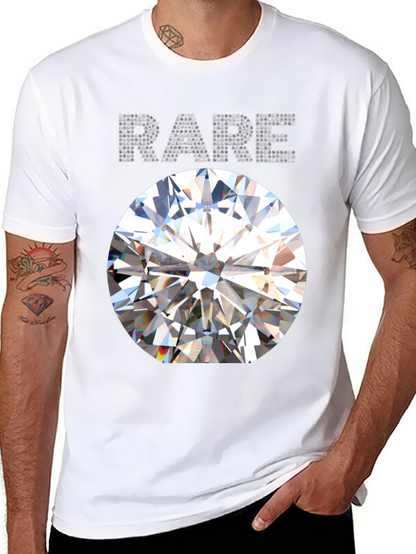 Mens Rare Diamond Graphic Black T-Shirt