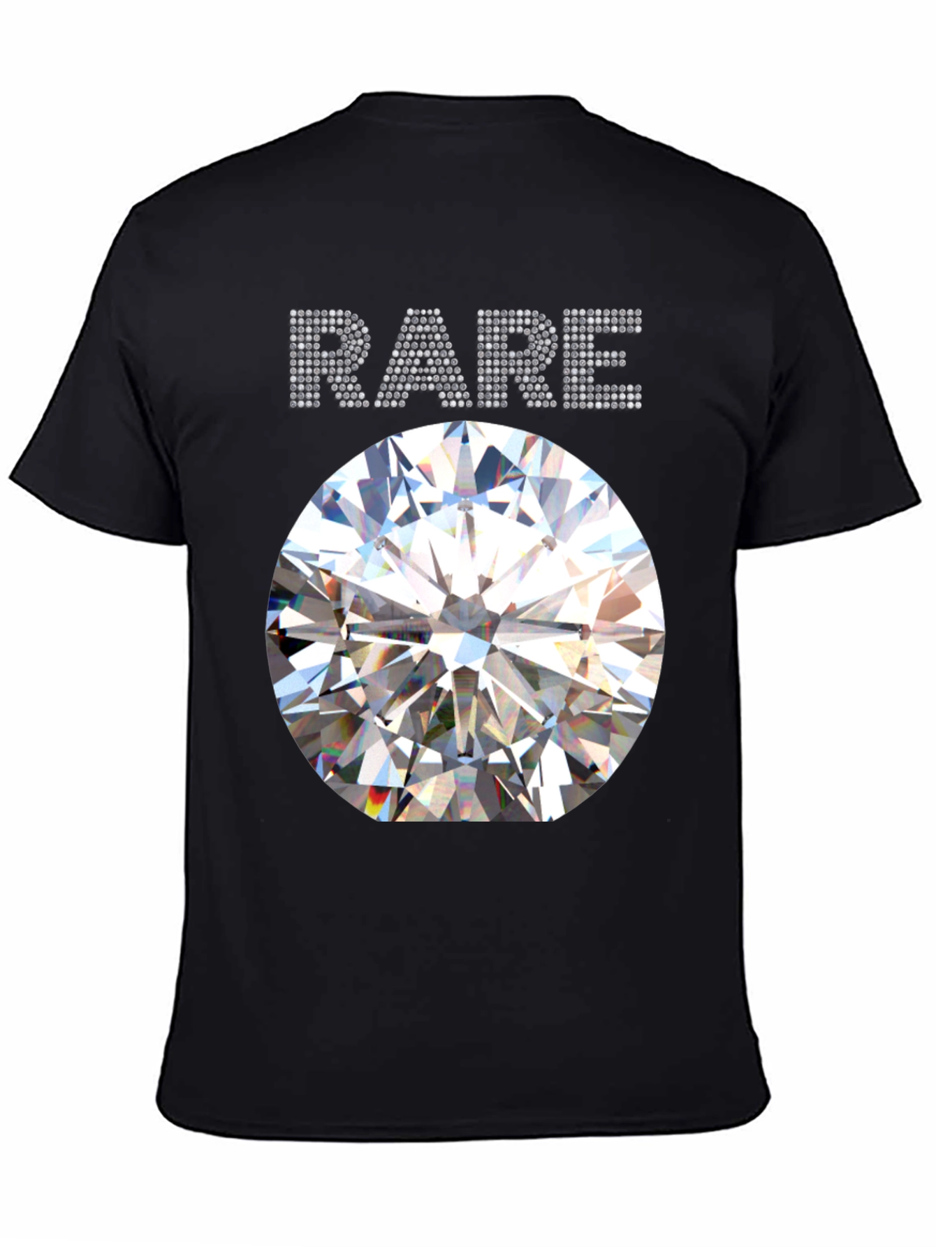 Mens Rare Diamond Graphic Black T-Shirt