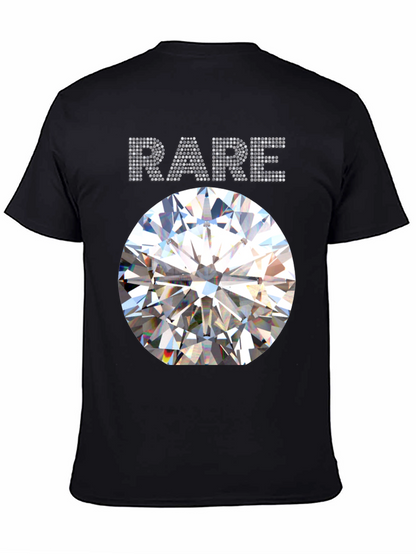 Mens Rare Diamond Graphic Black T-Shirt