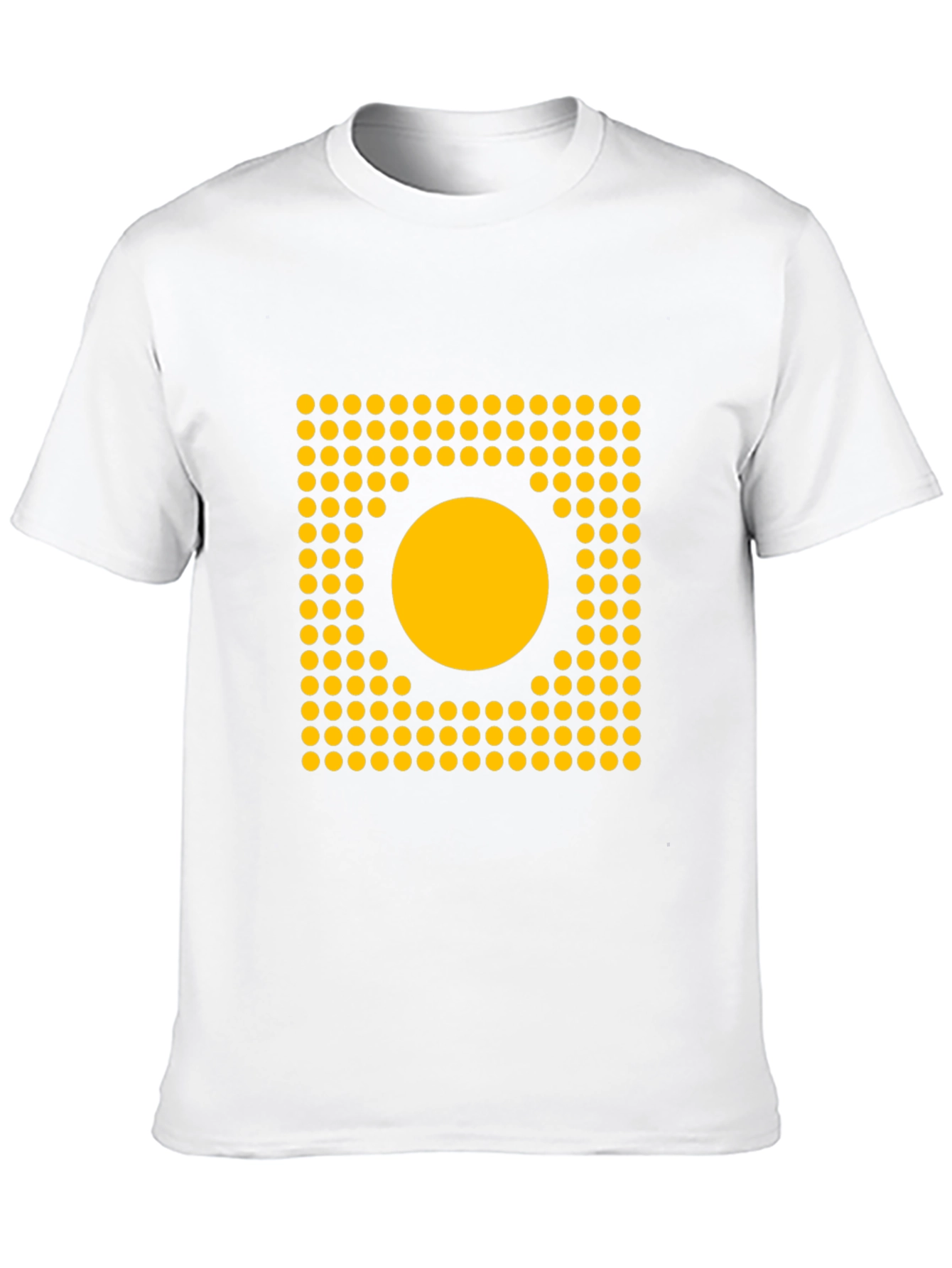 Geometric Dot Circle Graphic Tee - Black
