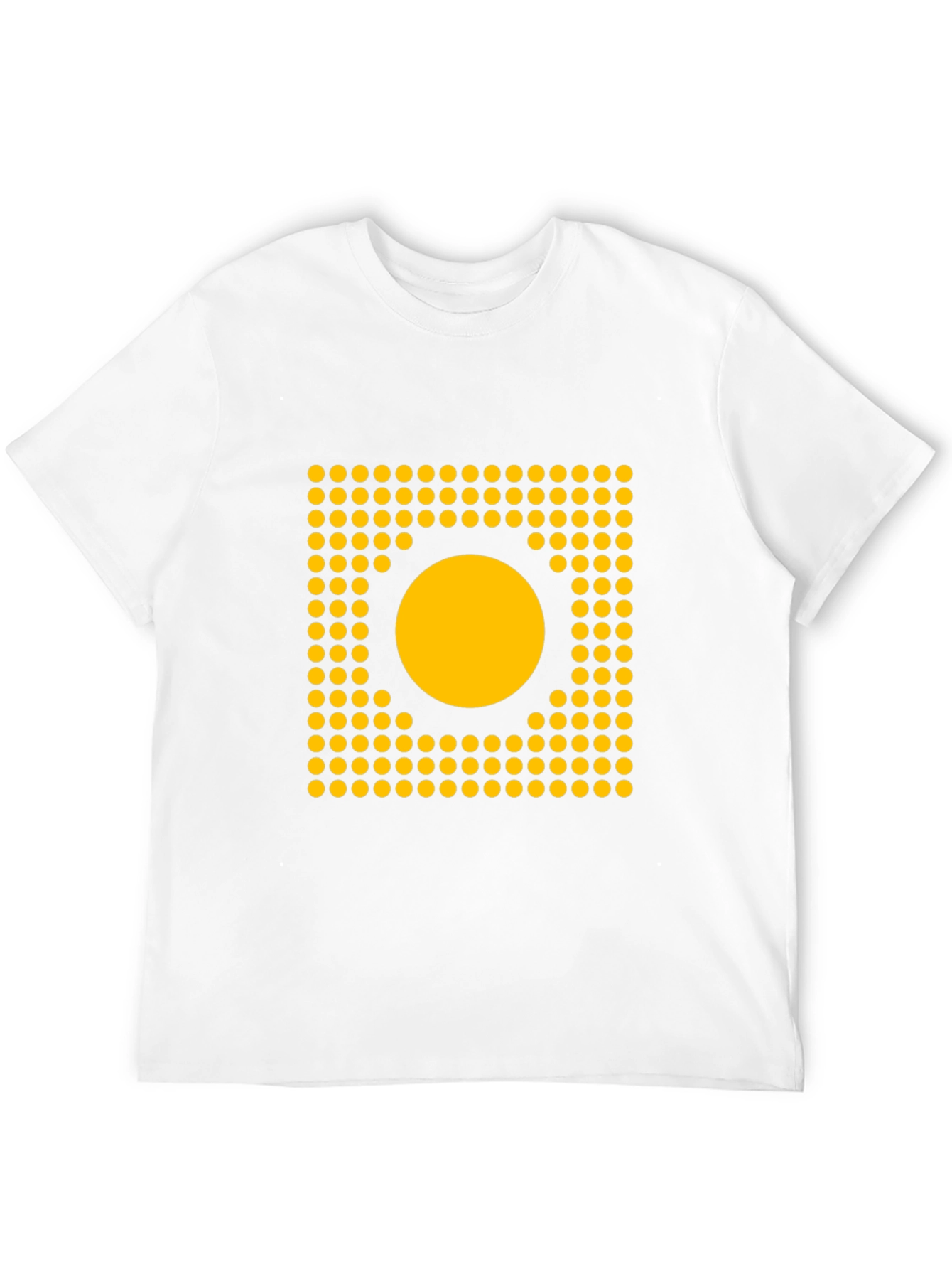 Geometric Dot Circle Graphic Tee - Black