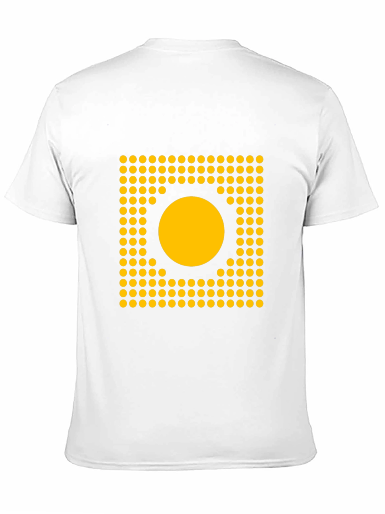 Geometric Dot Circle Graphic Tee - Black