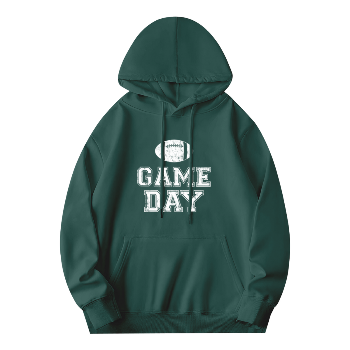Distressed Game Day Football Pullover Hoodie