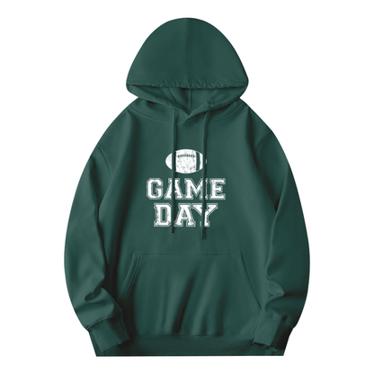 Distressed Game Day Football Pullover Hoodie