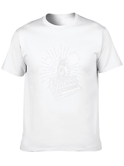Cat Keyboardist Graphic Tee