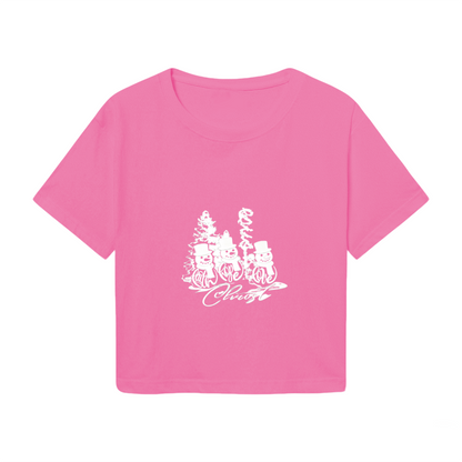 Funny Snowman Family Christmas Holiday Crop T?Shirt