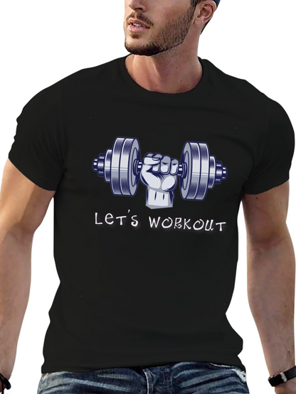 Lets Workout T-Shirt - Gym Motivation Tee