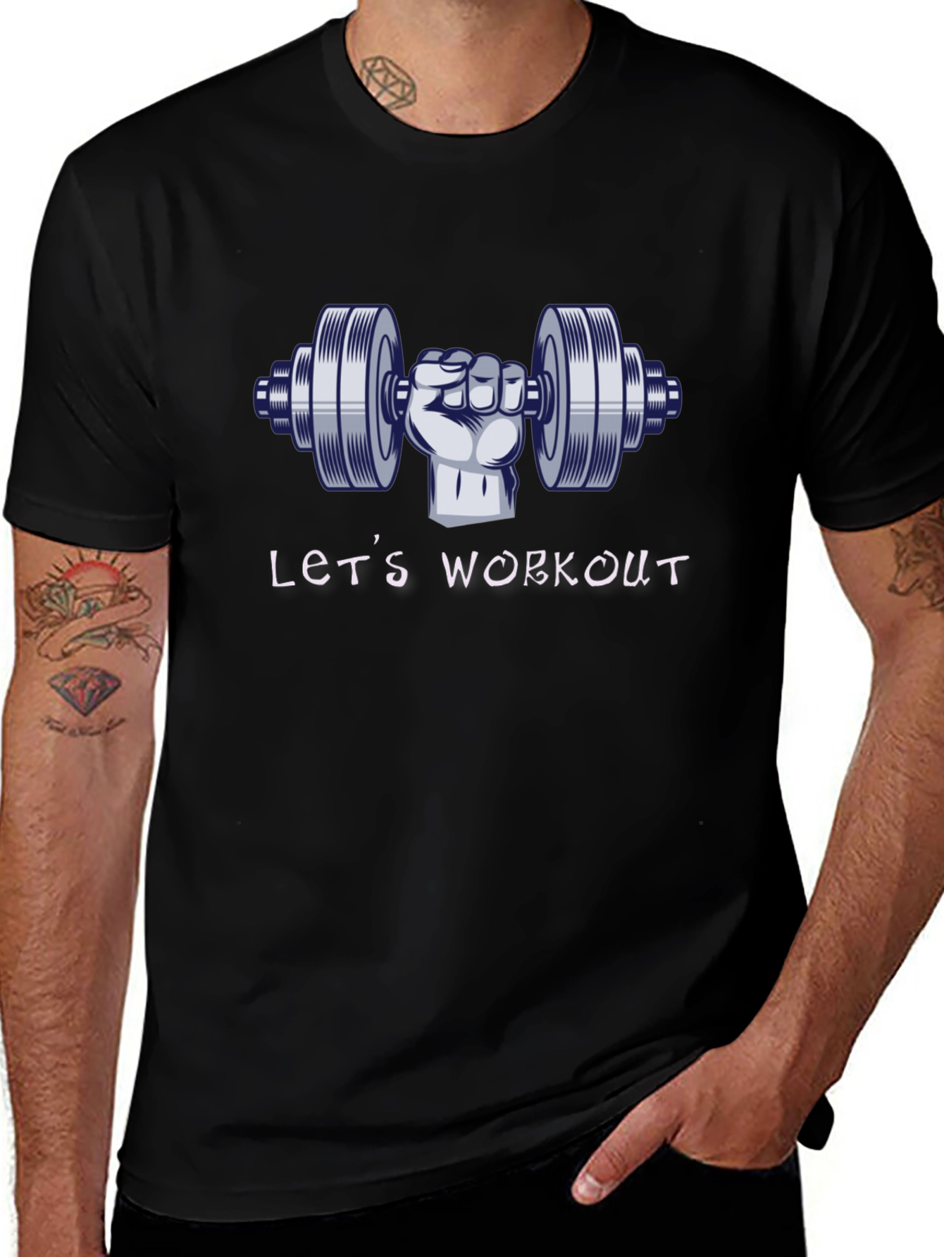 Lets Workout T-Shirt - Gym Motivation Tee