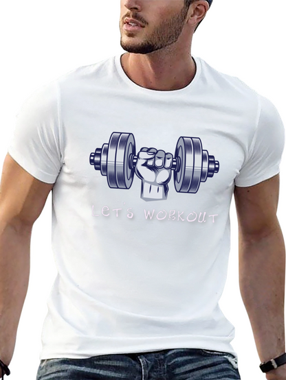 Lets Workout T-Shirt - Gym Motivation Tee