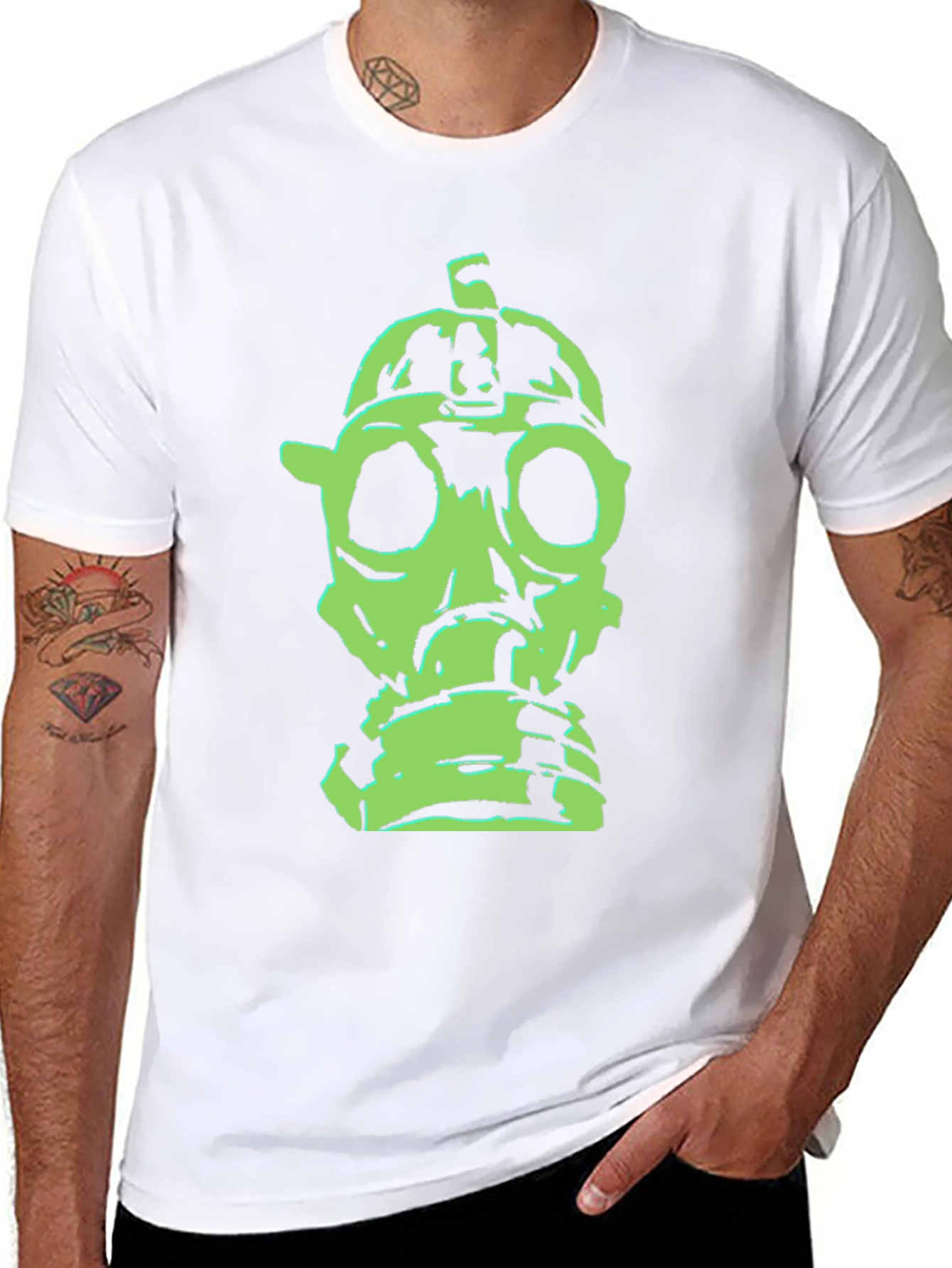 Gas Mask Graphic Tee - Bold Streetwear Style