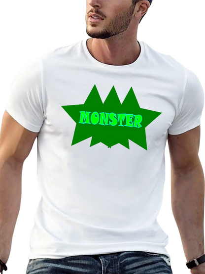 Monster Graphic Tee - Black Cotton T-Shirt